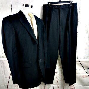 Jos A Bank 1905 41L Deep Blue Striped 2pc Suit